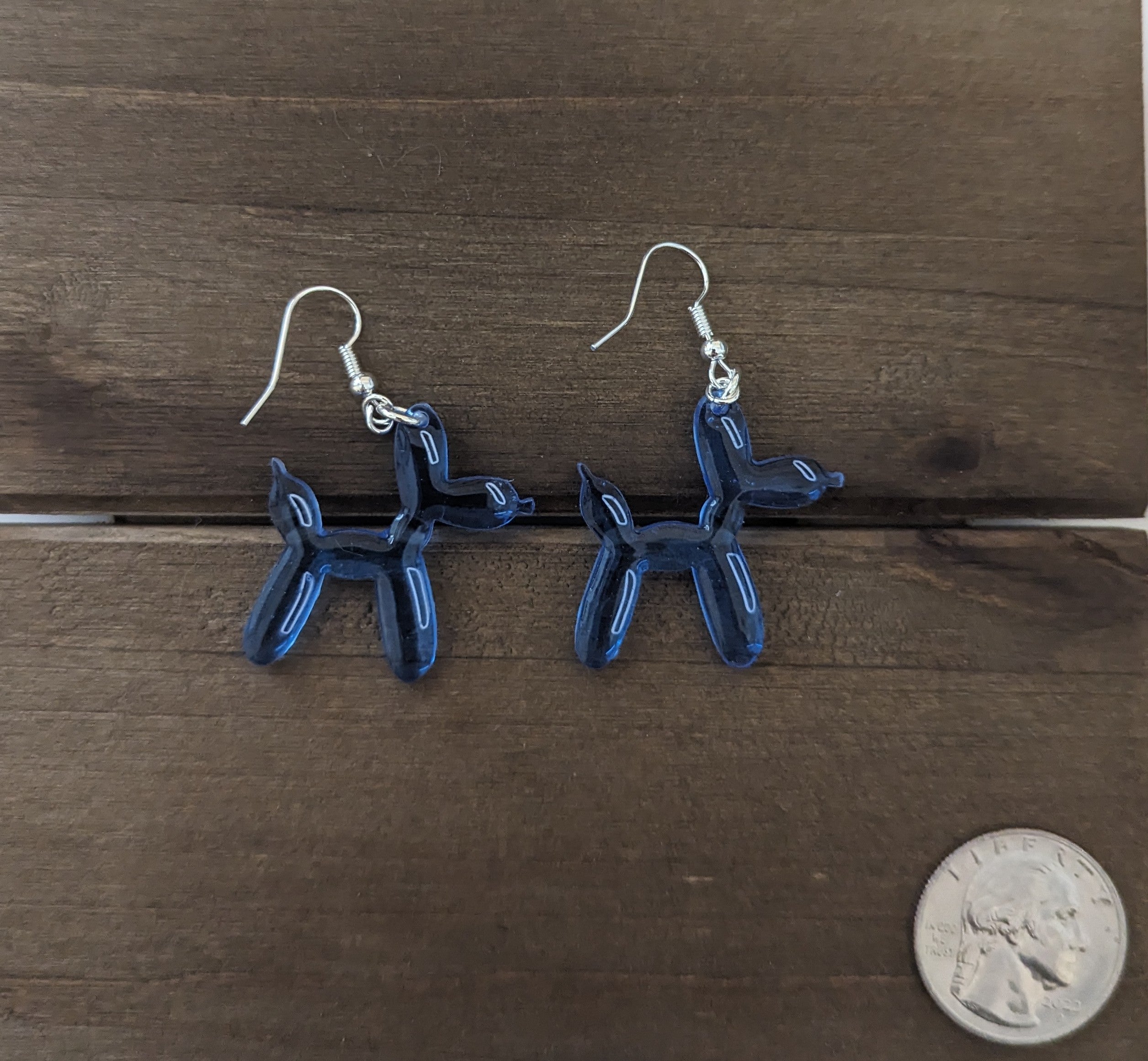 Transparent Balloon Dog Acrylic Earrings