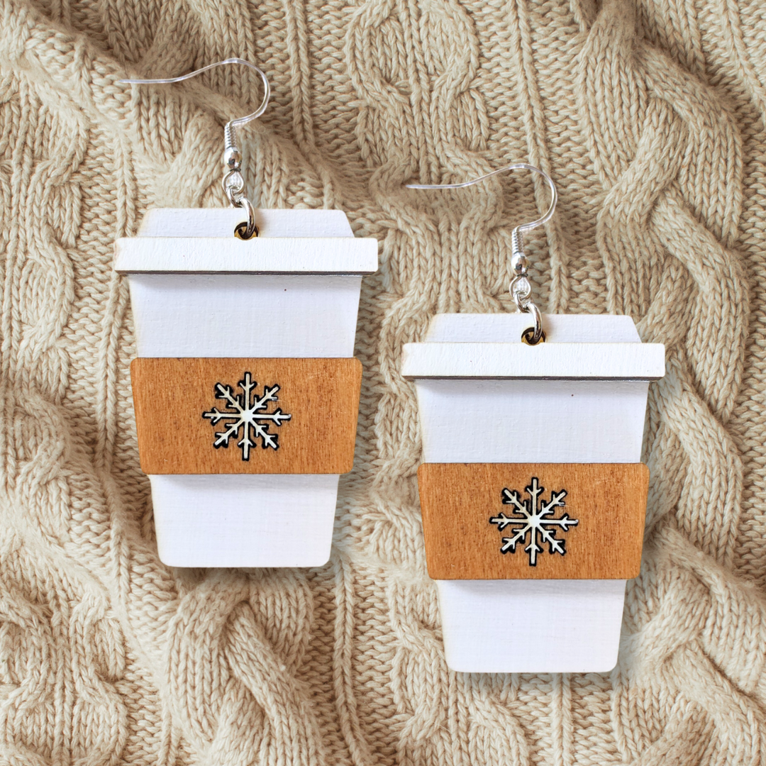 Cozy Christmas Coffee Earrings