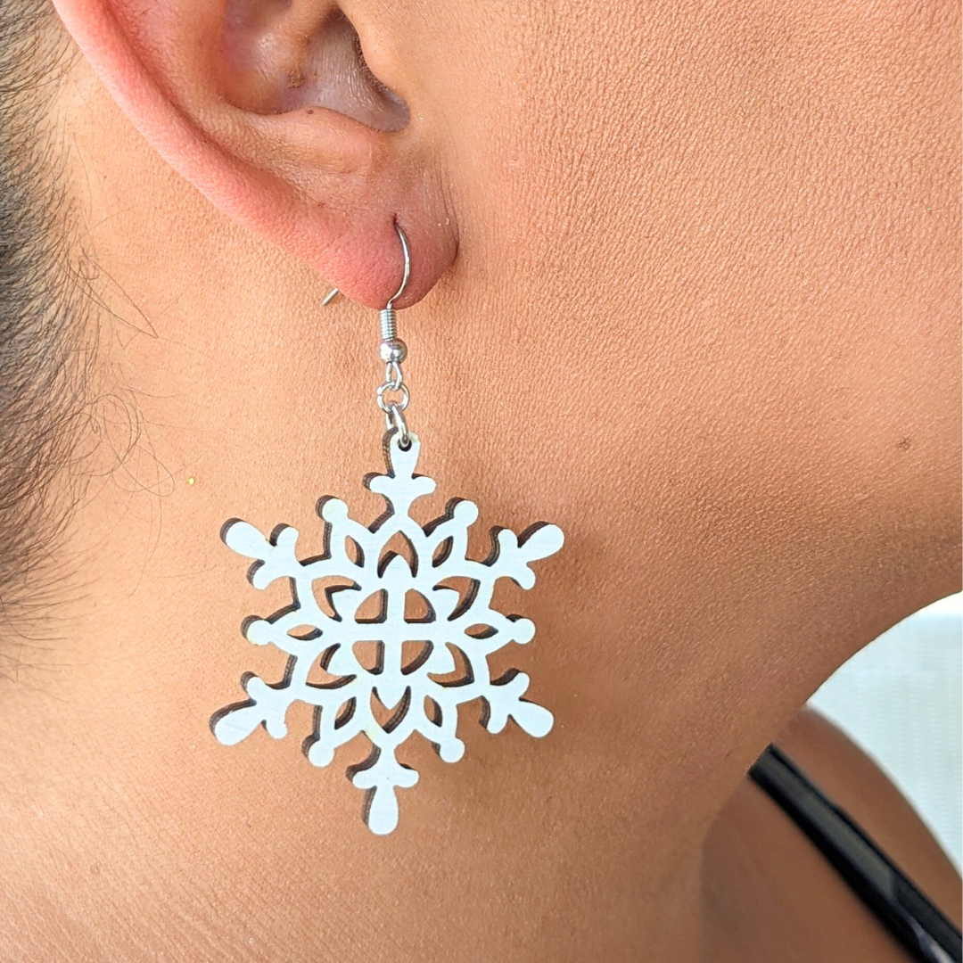 Cozy Christmas Snowflake Earrings