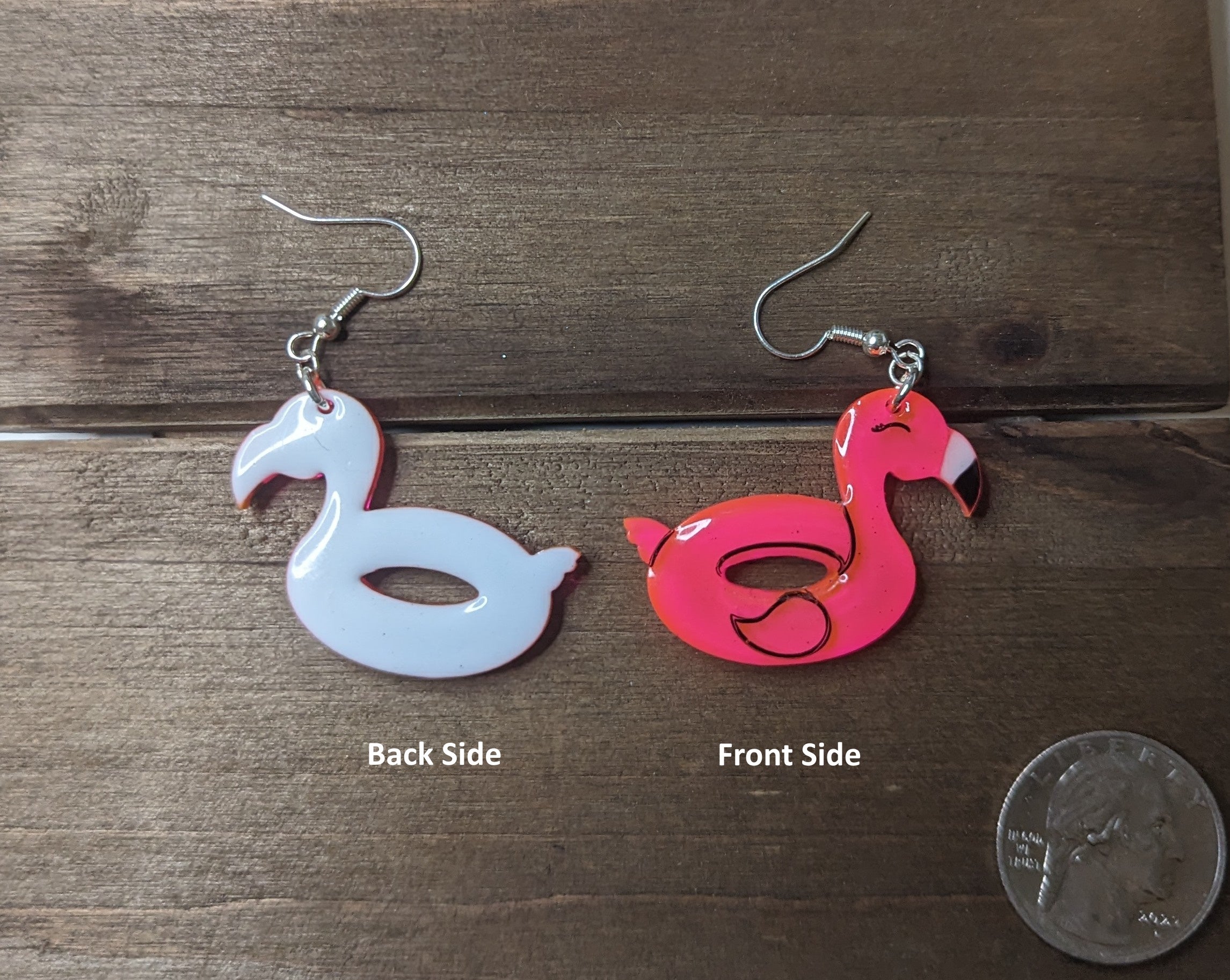 Flamingo Float Acrylic Earrings