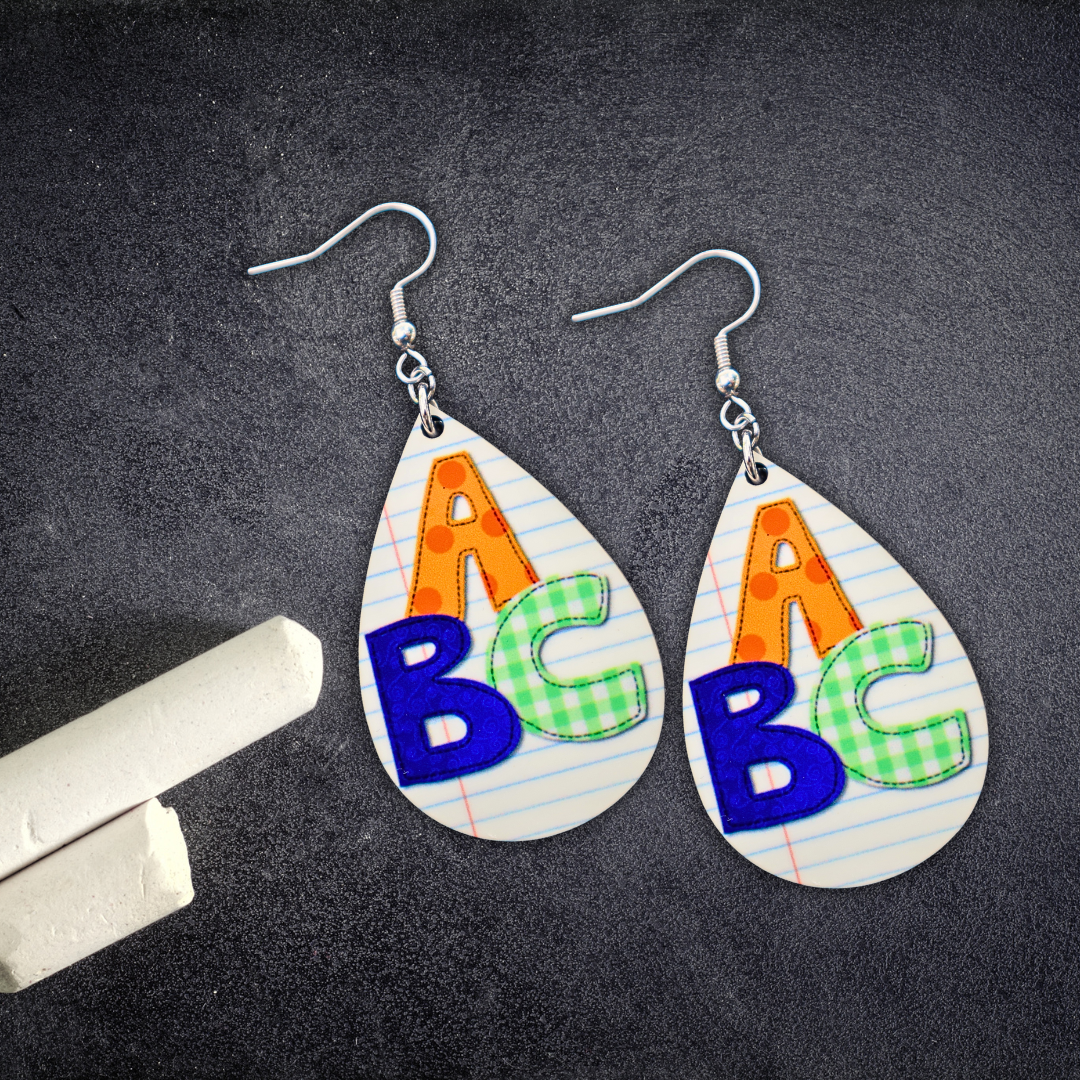 ABC Teardrop Earrings