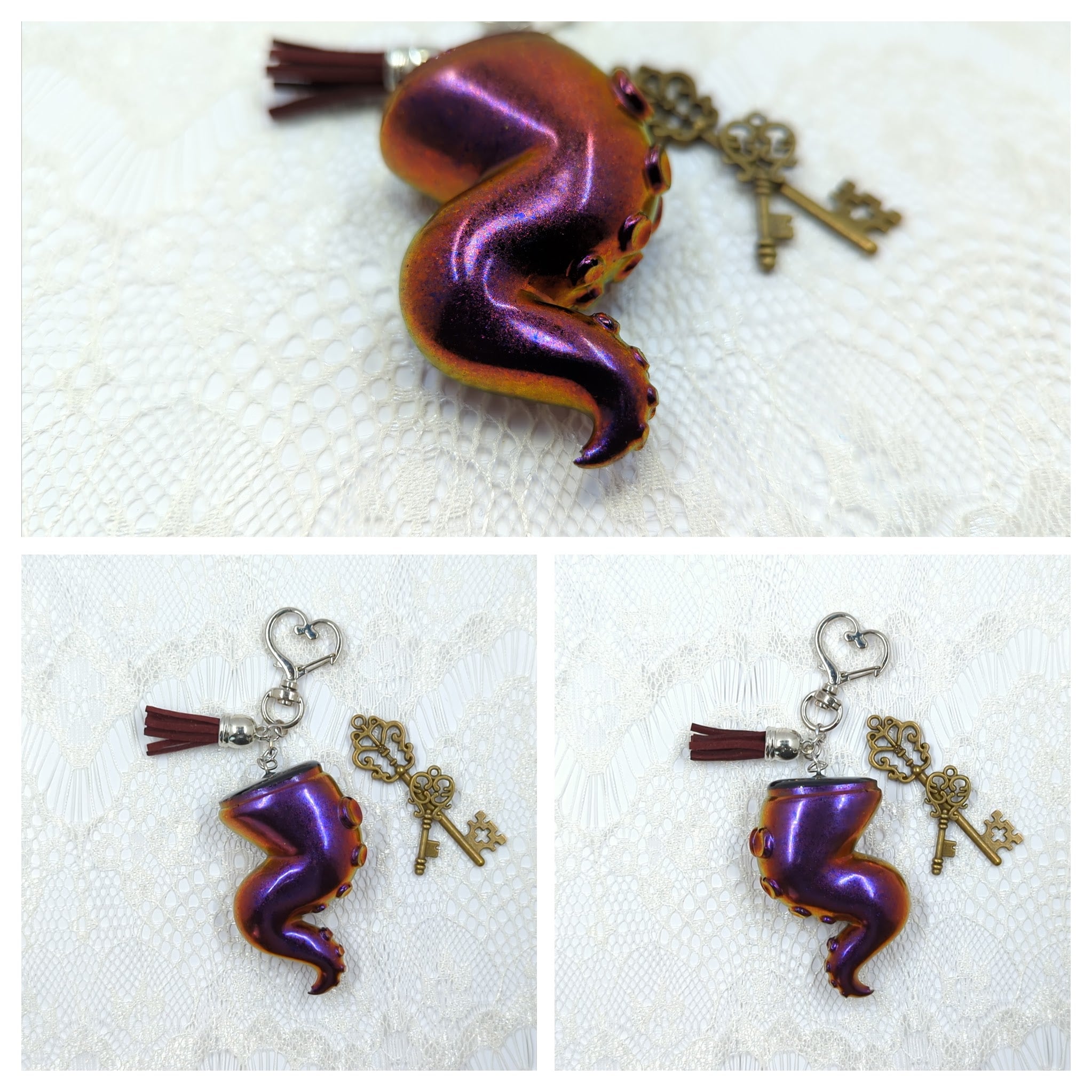 Tentacle Resin Keychain