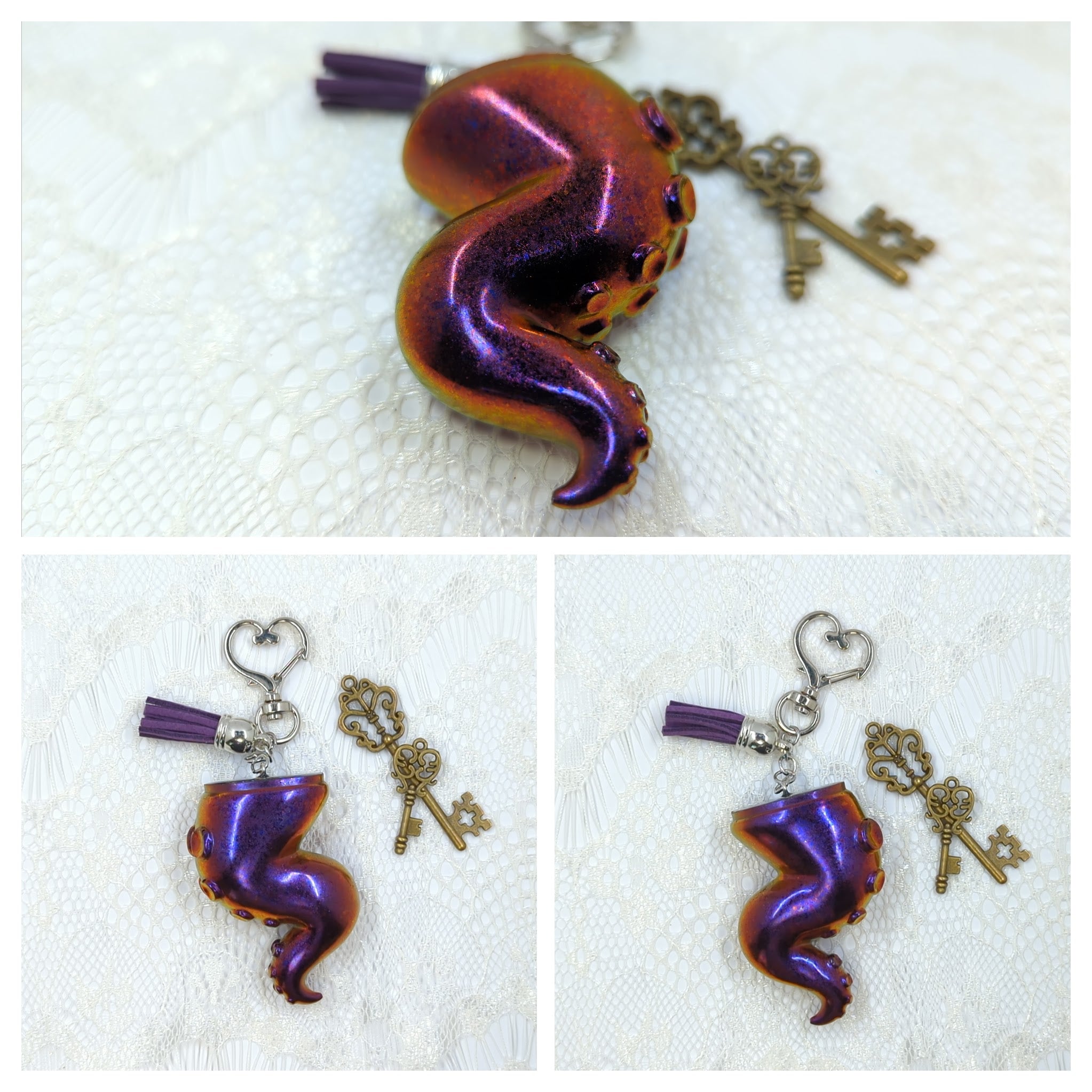 Tentacle Resin Keychain