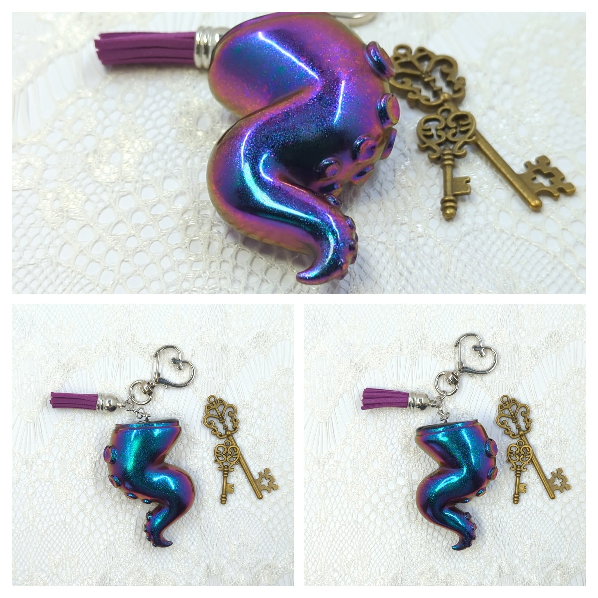 Tentacle Resin Keychain