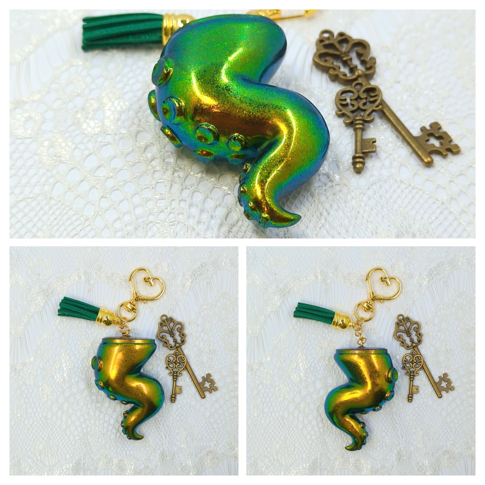 Tentacle Resin Keychain