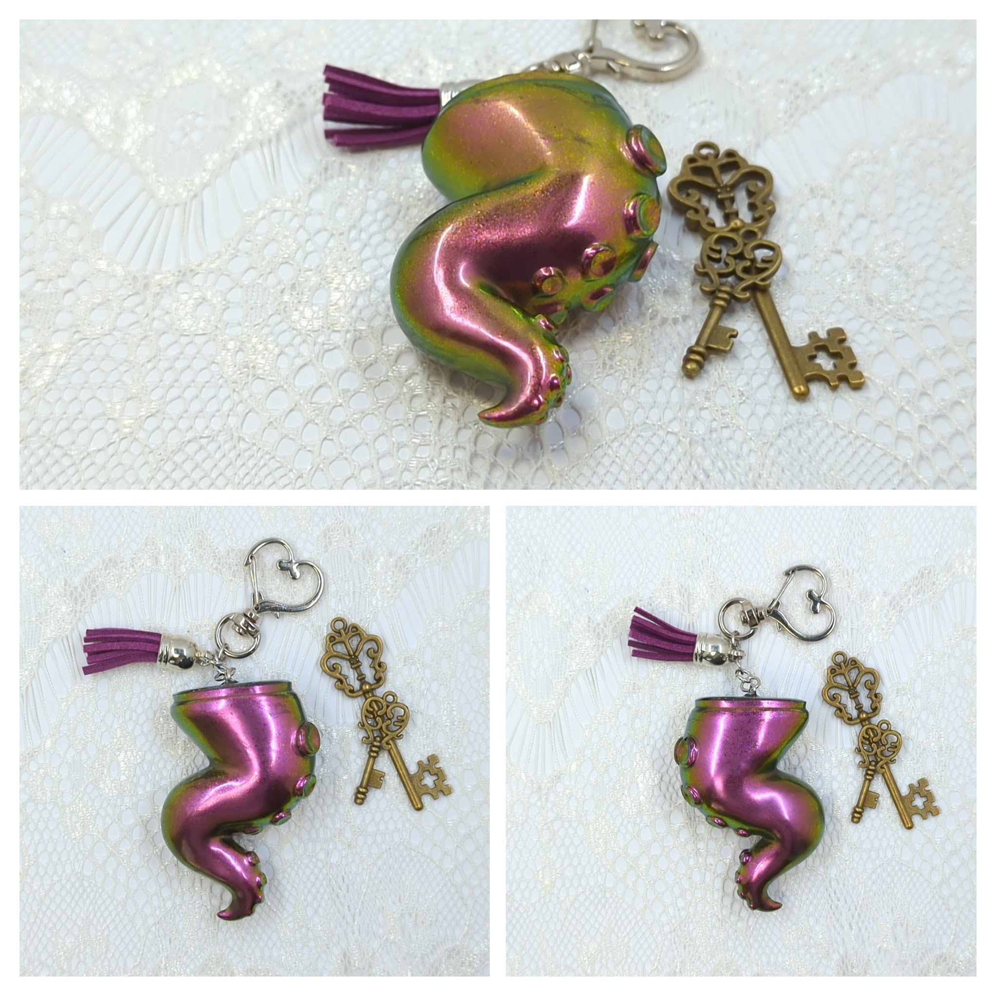 Tentacle Resin Keychain