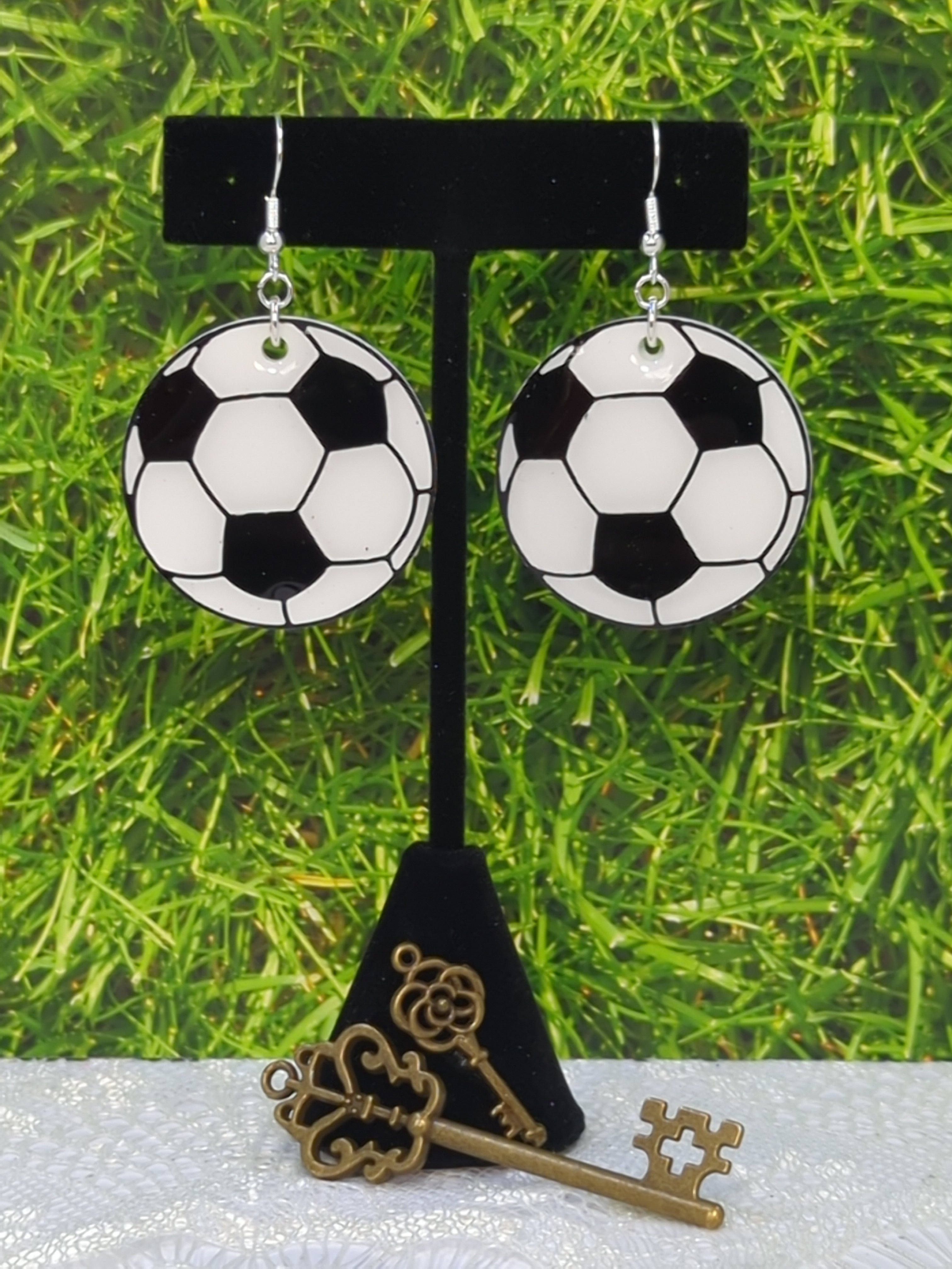 Soccer Resin Earrings