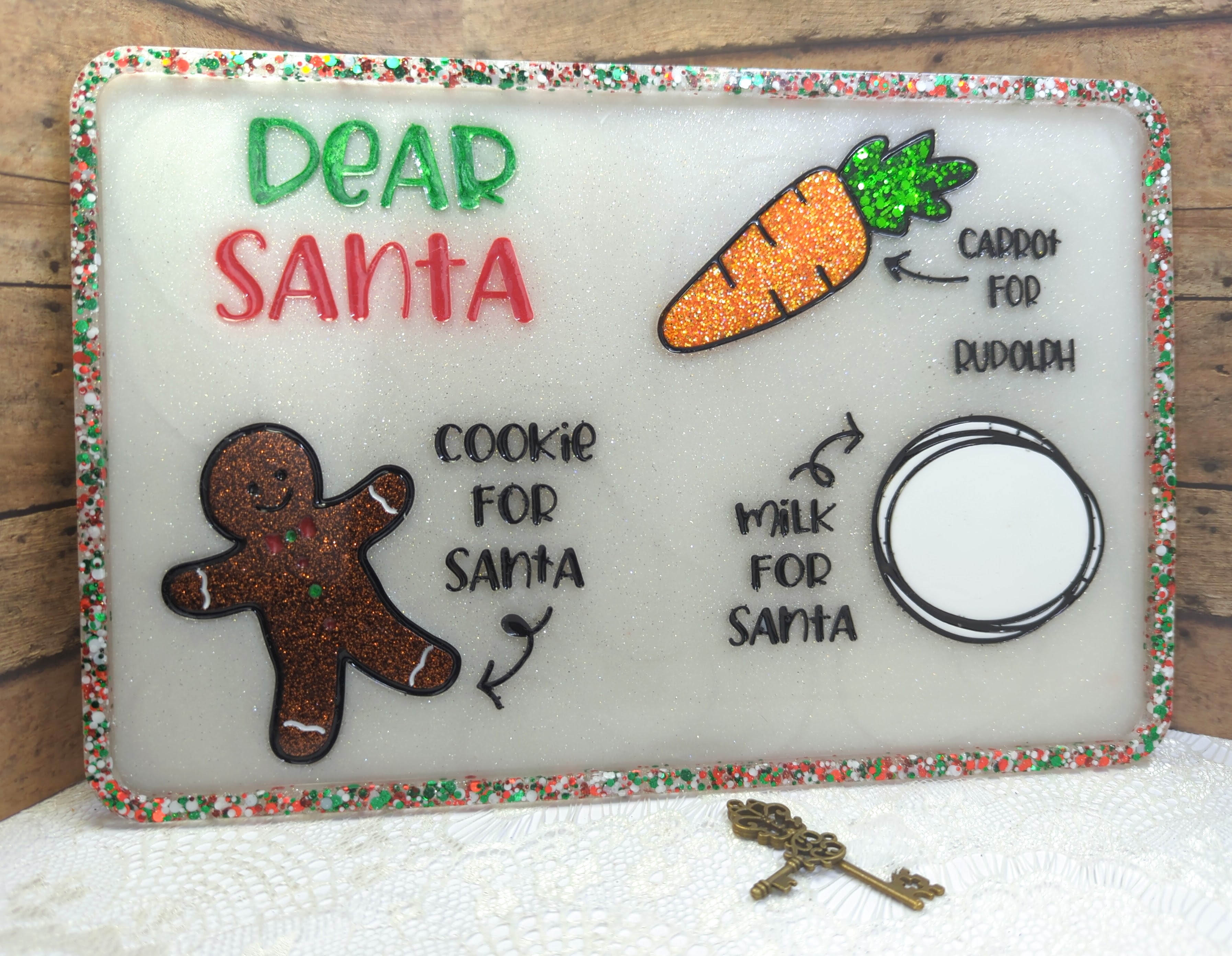 Santa's Cookie Resin Tray